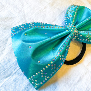 TURQUOISE Jumbo MUSE Tailless Cheer Bow