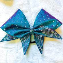 Load image into Gallery viewer, TEAL/PURPLE SHIFT Sewn MOXIE Cheer Bow