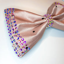 Load image into Gallery viewer, BLUSH Silk with Stars MUSE Tailless Cheer Bow