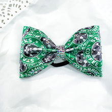 Load image into Gallery viewer, PREORDER “Green Coffee Mermaid” Printed Jumbo MUSE Tailless Cheer Bow