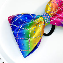 Load image into Gallery viewer, RAINBOW satin MUSE tailless cheer bow