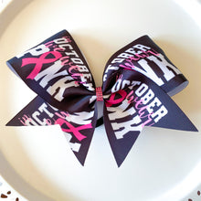 Load image into Gallery viewer, Breast Cancer Awareness Ribbon MOXIE Cheer Bows