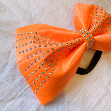Load image into Gallery viewer, NEON ORANGE Jumbo MUSE Tailless Cheer Bow