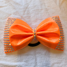 Load image into Gallery viewer, NEON ORANGE Jumbo MUSE Tailless Cheer Bow