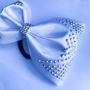 WHITE Jumbo MUSE Tailless Cheer Bow