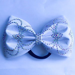 WHITE Jumbo MUSE Tailless Cheer Bow