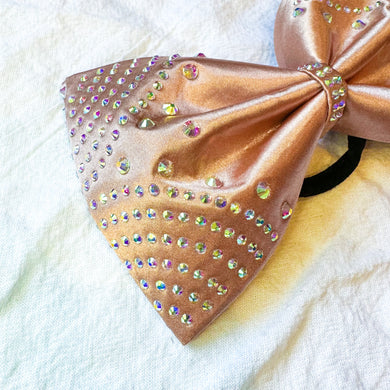 ROSE GOLD Jumbo MUSE Tailless Cheer Bow