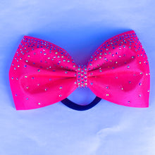 Load image into Gallery viewer, NEON PINK Jumbo MUSE Tailless Cheer Bow
