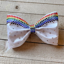 Load image into Gallery viewer, Full Spectrum Rhinestone MUSE Tailless Cheer Bow