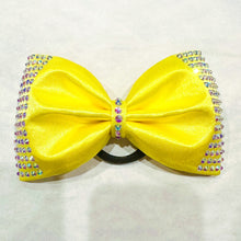 Load image into Gallery viewer, BRIGHT YELLOW Jumbo MUSE Tailless Cheer Bow