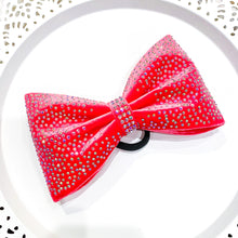 Load image into Gallery viewer, BRIGHT PINK Velvet Jumbo MUSE Tailless Cheer Bow