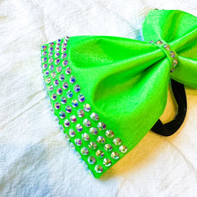 Load image into Gallery viewer, NEON GREEN Jumbo MUSE Tailless Cheer Bow