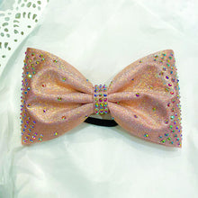 Load image into Gallery viewer, ROSE GOLD MYSTIQUE Jumbo MUSE Tailless Cheer Bow