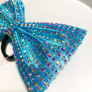 TURQUOISE Jumbo MUSE Tailless Cheer Bow