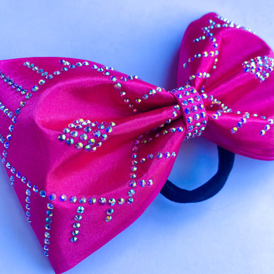 HOT PINK Jumbo MUSE Tailless Cheer Bow