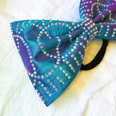 TEAL/PURPLE Shift Jumbo MUSE Tailless Cheer Bow