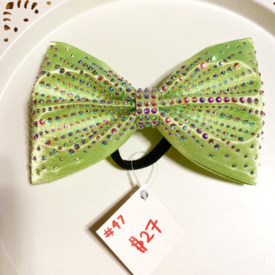LIME GREEN Jumbo MUSE Tailless Cheer Bow