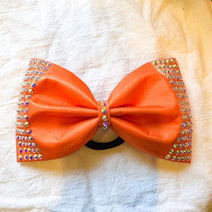 SHIMMER ORANGE Jumbo MUSE Tailless Cheer Bow