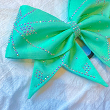 Load image into Gallery viewer, TIFFANY MINT Sewn MOXIE Cheer Bow
