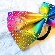 Load image into Gallery viewer, RAINBOW Jumbo MUSE Tailless Cheer Bow