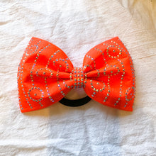 Load image into Gallery viewer, NEON SAFETY ORANGE Jumbo MUSE Tailless Cheer Bow