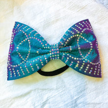 Load image into Gallery viewer, TEAL/PURPLE Shift Jumbo MUSE Tailless Cheer Bow
