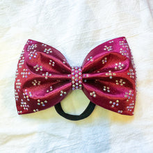 Load image into Gallery viewer, BURGUNDY Jumbo MUSE Tailless Cheer Bow