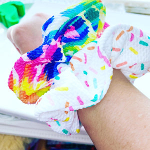 LIFE OF THE PARTY Printed Scrunchies