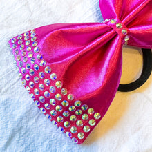Load image into Gallery viewer, MAGENTA Jumbo MUSE Tailless Cheer Bow
