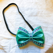 Load image into Gallery viewer, TURQUOISE Mini MUSE Headband Bow