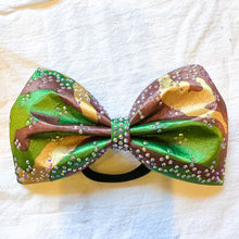 Load image into Gallery viewer, GREEN CAMO Jumbo MUSE Tailless Cheer Bow