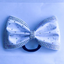 Load image into Gallery viewer, WHITE Jumbo MUSE Tailless Cheer Bow