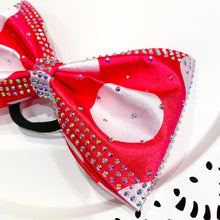 Load image into Gallery viewer, HOT PINK Polka Dot Jumbo MUSE Tailless Cheer Bow