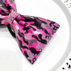 PINK Camo Jumbo MUSE Tailless Cheer Bow