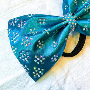 TEAL Jumbo MUSE Tailless Cheer Bow
