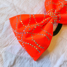 Load image into Gallery viewer, NEON SAFETY ORANGE Jumbo MUSE Tailless Cheer Bow
