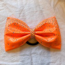 Load image into Gallery viewer, NEON ORANGE Jumbo MUSE Tailless Cheer Bow