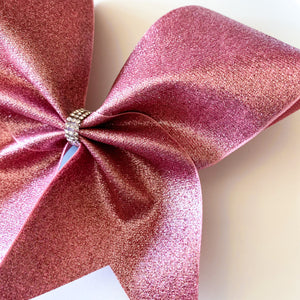 PINK Glitter Ribbon MOXIE Cheer Bow