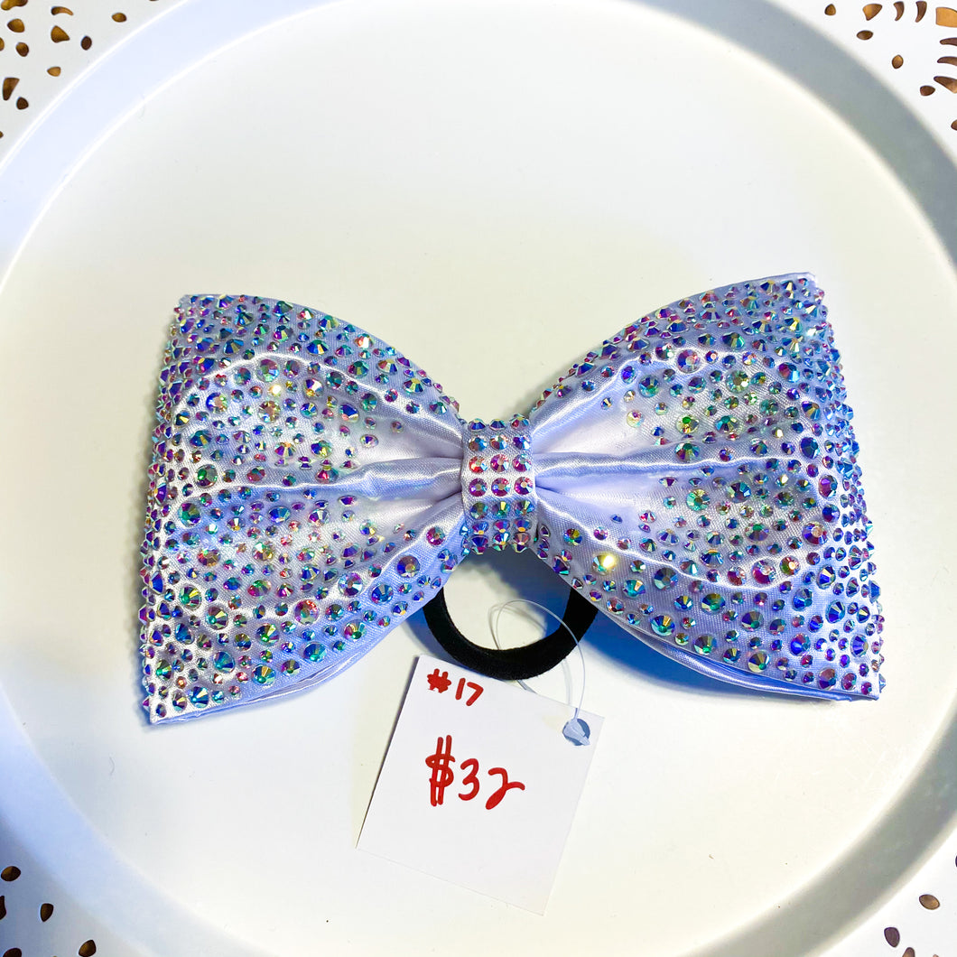 WHITE Jumbo MUSE Tailless Cheer Bow