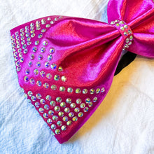 Load image into Gallery viewer, MAGENTA Jumbo MUSE Tailless Cheer Bow