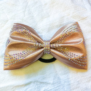 ROSE GOLD Jumbo MUSE Tailless Cheer Bow