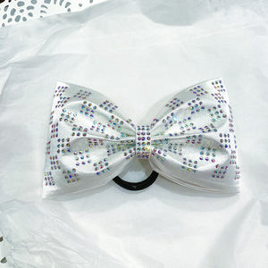 WHITE Jumbo MUSE Tailless Cheer Bow