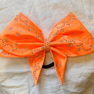 NEON ORANGE Sewn MOXIE Cheer Bow