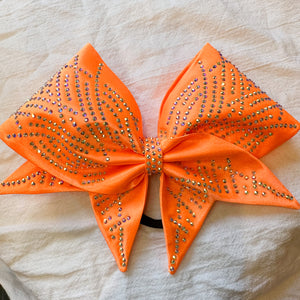 NEON ORANGE Sewn MOXIE Cheer Bow