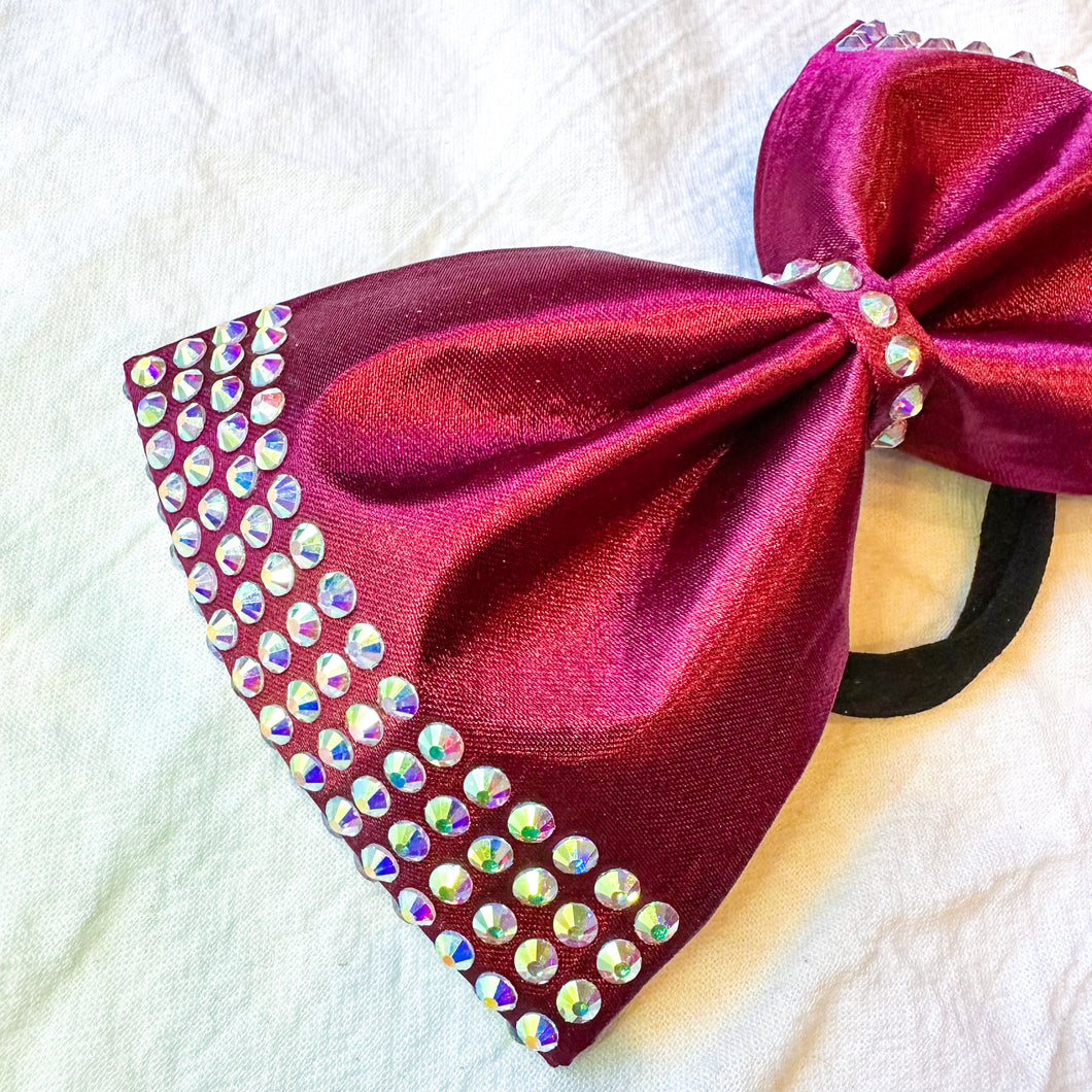 BURGUNDY Jumbo MUSE Tailless Cheer Bow