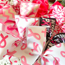 Load image into Gallery viewer, Breast Cancer Awareness Ribbon MOXIE Cheer Bows