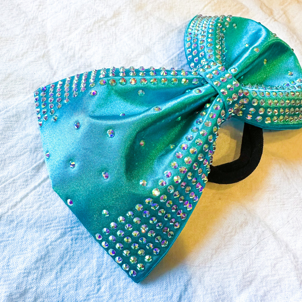 TURQUOISE Jumbo MUSE Tailless Cheer Bow