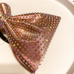 ROSE GOLD Jumbo MUSE Tailless Cheer Bow