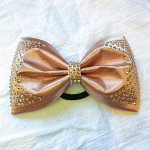 ROSE GOLD Jumbo MUSE Tailless Cheer Bow