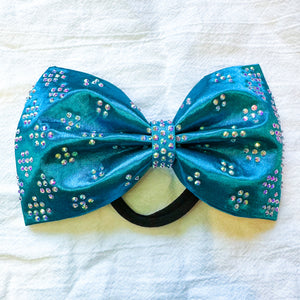 TEAL Jumbo MUSE Tailless Cheer Bow